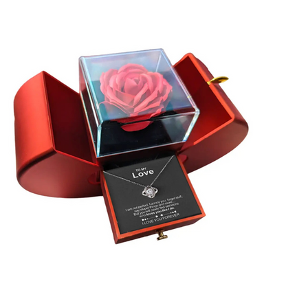 Love Knot Necklace in Eternal Rose Box - To My Love