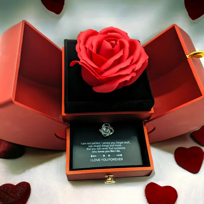 Love Knot Necklace in Eternal Rose Box - To My Love