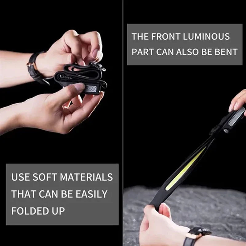 Rechargeable LED Head Lamp With Motion Sensor Flashlight