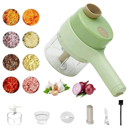 4 In 1 Portable Electric Vegetable Cutter Set