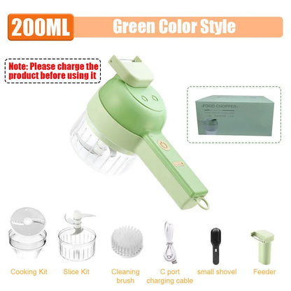 4 In 1 Portable Electric Vegetable Cutter Set