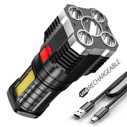 LED Portable USB Rechargeable Flashlight