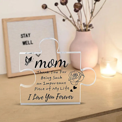 🔥 Engraved Puzzle Acrylic Plaque for Sister/Mom/Mum/Wife/Daughter/Bestie/Grandma/Dad