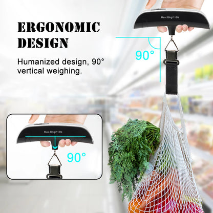 Portable Digital Luggage Weighing Scale with LCD Display