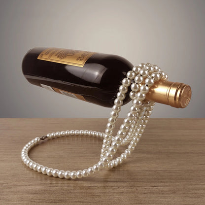 Unique Pearl Necklace Shaped Wine Rack