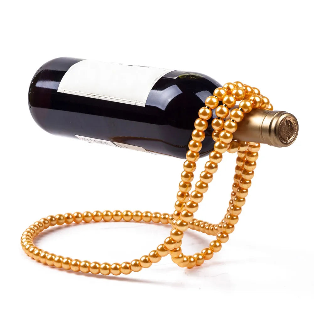 Unique Pearl Necklace Shaped Wine Rack