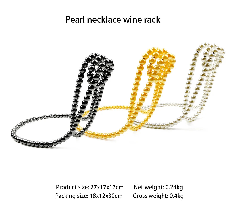 Unique Pearl Necklace Shaped Wine Rack